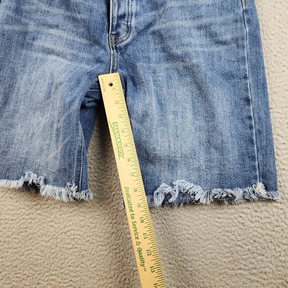 KanCan Womens Button Fly Size 29 Denim Cut Off High Rise Bermuda Jean Shorts - Picture 4 of 11